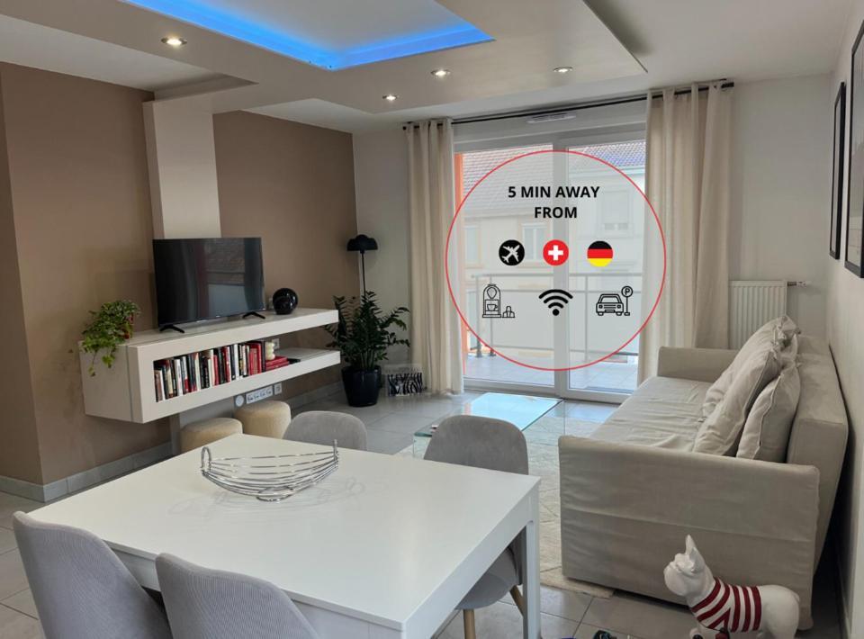 A Few Steps From Basel With Balcony And Free Private Parking Apartment Saint-Louis  Bagian luar foto